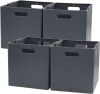 11 Inch Collapsible Plastic Storage Cubes, 4 Packs - Thumbnail 1