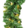 9Ft Pre-Lit Christmas Garland W/ 2-In-1 Led Lights - Thumbnail 1