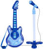 Kids Pretend Play Guitar Musical Instrument Toy w/ Microphone, Stand - 19in - Thumbnail 1