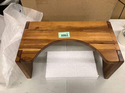 Toilet Stool Poop Stool, Collapsible Squatting Potty for Adults & Kids, Wooden Bamboo Step Stool for Bathroom, 7 Inch Height Foldable Pooping Toilet Foot Stool - Lot 6961