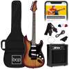 Beginner Electric Guitar Kit w/ Case, 10W Amp, Tremolo Bar - 39in - Thumbnail 1