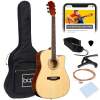 Full Size Beginner Acoustic Guitar Set with Case, Strap, Capo - 41in - Thumbnail 1