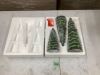 Set of 3 Pre-Lit Ceramic Tabletop Christmas Trees - Thumbnail 2