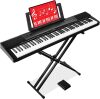 88-Key Full Size Digital Piano Electronic Keyboard Set for All Experience Levels w/Semi-Weighted Keys, Stand, Sustain Pedal, Built-In Speakers, 6 Voice Settings - Thumbnail 1