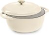 6 Quart Enamel Cast-Iron Round Dutch Oven, Family Style Heavy-Duty Pre-Seasoned Cookware for Home, Kitchen, Dining Room, Oven Safe w/Lid, Dual Handles - Thumbnail 1