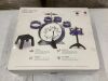 Kids Starter Drum Set w/ Bass Drum, Tom Drums, Snare, Cymbal, Stool, Drumsticks - Thumbnail 3