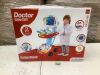 Play Doctor Kit for Kids, Boys & Girls with 17 Accessories, Mobile Cart - Thumbnail 2