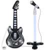 Kids Pretend Play Guitar Musical Instrument Toy w/ Microphone, Stand - 19in - Thumbnail 1