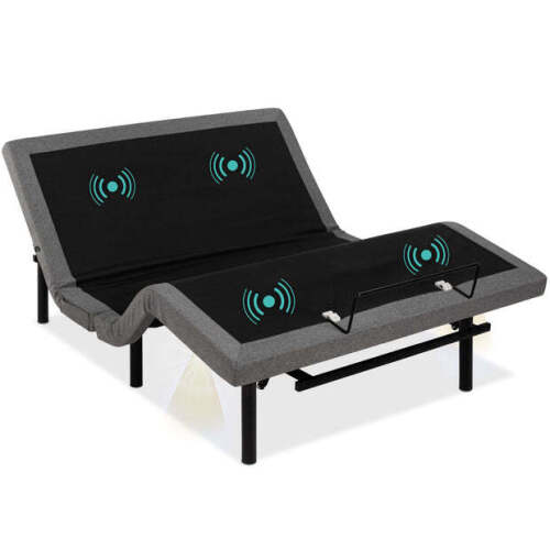 Adjustable Bed Base with Massage, Remote, USB Ports - Lot 10003