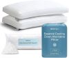 Essence Cooling Down Alternative Pillows Set of 2, Queen Size Adjustable Cooling Pillow for Hot Sleepers, Cool-Touch Luxury Hotel Pillows for Stomach, Back, or Side Sleepers 27x17 - Thumbnail 1