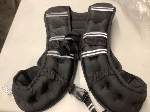 Weighted Vest for Women and Men with Reflective Stripe and Double Adjustable Buckle Straps Weight Vests for Strength Training, Jogging, Cardio, Weight Loss - Lot 7110