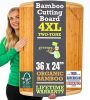 GREENER CHEF 36 x 24 Inch Extra Large Bamboo Cutting Board with Lifetime Replacements – 4XL Butcher Block, Oversized Carving & Charcuterie Board, Stovetop Cover for Kitchen Counter Space - Thumbnail 1