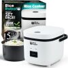Personal Rice Cooker, PFAS-free, Nonstick. 1 Quart Capacity, with Stainless Steel Steamer Tray, Measuring Cups, Recipe Book with 60 Recipes, and Serving Spoon, As Seen On TV - Thumbnail 1
