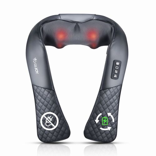 Cordless Neck and Shoulder Massager for Pain Relief Deep Tissue Kneading Whole Body Shiatsu Back Massager with Soothing Heat - Lot 7124