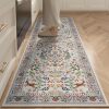 Runner Rug Washable Kitchen Runner Rug for Entryway Indoor Floral Non-Slip Soft Carpet Runner for Hallways, Kitchen, Laundry, Bedroom, Bathroom - Thumbnail 1