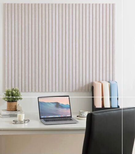 Large Felt Wall Tiles, 12 Pack Cork Board Alternative with Removable Adhesive Tabs, Bulletin Pin Boards for Office, School and Home (Light Camel) - Lot 7139