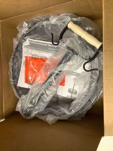 Heavy Fruit Basket for Kitchen (2-Tier Rotating with Handle) - Lot 7145