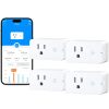 Govee Smart Plug with Energy Monitoring, WiFi Bluetooth Plug Work with Alexa and Google Assistant, 15A Smart Outlets with Timer & Group Controller, No Hub Required, ETL&FCC Certified for Home, 4 Pack - Thumbnail 1