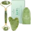 PLANTIFIQUE Jade Roller & Gua Sha Set – Real Jade Facial Tools for Skin Care Routine – Certified Face Massager for Radiant Skin - Thumbnail 1