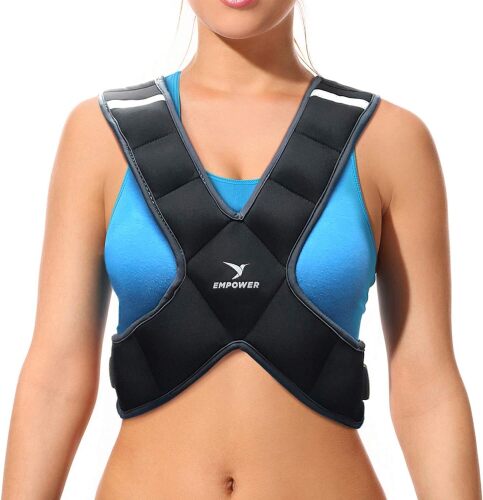 Weighted Vest for Women with Reflective Strips – Fixed 8lbs, Adjustable 4-10lbs (4 in1) or Adjustable10-16lbs (4 in 1), Strengthen Muscles, Boost Bone Health, and Burn More Calories for Workout - Rucking Vest - Lot 7166
