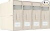 Simple&Opulence 4 Pack Bed Sheet Organizers and Storage, Linen Closet Organizers, Sheets Set Folder Storages with Window and Label (Queen/King Size) Organizing Bedding Container - Thumbnail 1