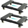 Heavy Duty Adjustable Furniture Moving Dolly - Furniture Movers with 4 Swivel Casters Wheels, Small Wood & Metal Floor Flat Dollies Cart, Set of 2 - Thumbnail 1
