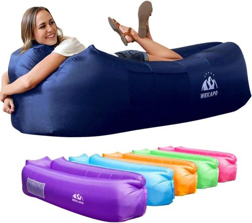 Wekapo Inflatable Lounger Air Sofa Hammock-Portable, Water Proof& Anti-Air Leaking Design-Ideal Couch for Backyard Lakeside Beach Traveling Camping Picnics & Music Festivals Camping Compression Sacks - Lot 7183