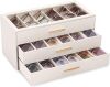 Lolalet Sunglasses Organizer Case for Women, Eyeglass Storage Holder Display Box with Clear Top Lid - Thumbnail 1