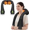 Cordless Shiatsu Neck and Shoulder Massager, Back Massager with Heat,Massage Deeper Tissue 4D Kneading Massage for Shoulder, Neck and Back, Use at Home, Office, Car - Gifts for Fathers Day Dad Gift - Thumbnail 1