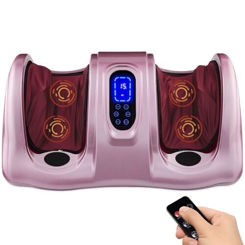 Therapeutic Foot Massager w/ High Intensity Rollers, Remote, 3 Modes - Lot 412