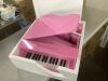 Kids Mini Wooden Grand Piano w/ Lid, Bench, Music Rack, Song Book, Stickers - Thumbnail 2