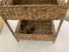 3-Tier Water Hyacinth Rolling Utility Cart w/ Weaved Baskets - Thumbnail 4