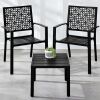 3-Piece Stackable Steel Outdoor Conversation Bistro Set - Thumbnail 1