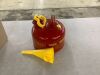 Eagle 2.5 Gallon Type I Red Safety Gas Can for Gasoline with Flame Arrester, Self-Closing Lid, and F-15 Funnel - Thumbnail 2