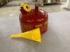 Eagle 2.5 Gallon Type I Red Safety Gas Can for Gasoline with Flame Arrester, Self-Closing Lid, and F-15 Funnel - Thumbnail 3