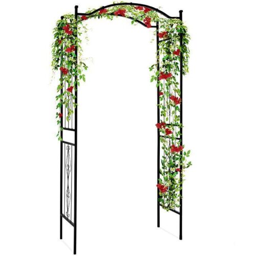 Steel Garden Arch Arbor Trellis for Climbing Plants - 92in - Lot 592