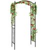 Steel Garden Arch Arbor Trellis for Climbing Plants - 92in - Thumbnail 1