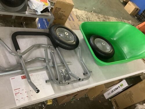 Dual-Wheel Wheelbarrow Garden Cart - Damaged Piece - Lot 593