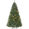 6' Pre-Lit Frosted Artificial Green Spruce Christmas Tree, w/Easy Assembly - Thumbnail 1