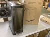 Home Zone Living 11.9 Gal. Stainless Steel Step-On Kitchen Metal Trash Can with Soft Close Lid - Small Dent - Thumbnail 2