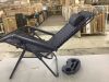 Folding Zero Gravity Recliner Patio Lounge Chair w/ Canopy, Side Tray - Thumbnail 2