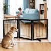 Freestanding Dog Gate, 24" H, 3 Panel - Thumbnail 1