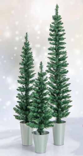3 & 4 & 5 ft Potted Artificial Christmas Tree Set - Lot 686