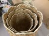 Scalloped 3PC Water Hyacinth Nesting Baskets - 1 Damaged - Thumbnail 2