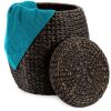 Multipurpose Hyacinth Storage Tote Basket - Thumbnail 1