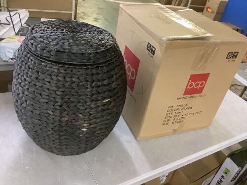 Multipurpose Hyacinth Storage Tote Basket - Lot 725