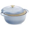 Cast-Iron Dutch Oven Kitchen Cookware w/ Enamel, Handles - 7.5qt - Thumbnail 1