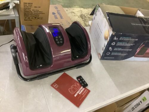 Reflexology Shiatsu Foot Massager w/ High-Intensity Rollers, Remote Control - Lot 796