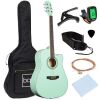 Full Size Beginner Acoustic Guitar Set with Case, Strap, Capo - 41in - Thumbnail 1