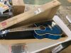 41in Beginner Acoustic Electric Cutaway Guitar Set w/ Case, Strap - Strings Need Replaced - Thumbnail 1
